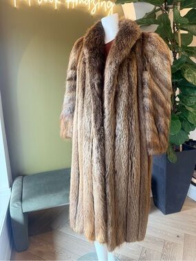 Vintage Beaver Fur Coat Fits L/XL